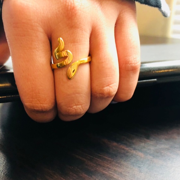 Gold Snake Stainless Steel Ring Serpent Jewelry - Picture 4 of 4